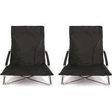Low Folding Beach Chair 2-pack