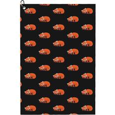 Red Golf Accessories WHIBOS Wake Me Up Another Day Red Panda 4053 Golf Towel