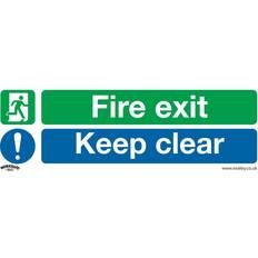 Fire Extinguishers Loops Fire Exit Keep Clear Health and Safety Sign 600 x 200mm