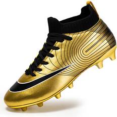 Gold Football Shoes Children's Shoes Winwin Kids Adult Football Boots TF Training Shoes - Gold