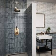 Johnson Tiles Melrose Slate Gloss Glazed Ceramic Wall Tile 75mm x 245mm