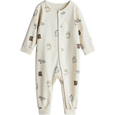 H&M Patterned Pajamas - Light Beige/Animals (1200792029)