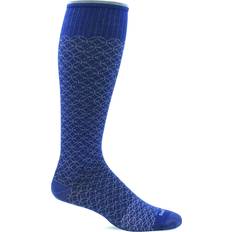 Sockwell Featherweight Fancy Moderate Graduated Compression Sock - Denim