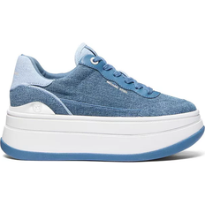 Michael Kors Trainers Michael Kors MK Hayes Two-Tone Denim Platform Trainers - Blue