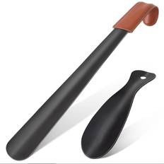Shoehorns Tlily Leather Shoe Horn Set Black Counter Horn Set of 2