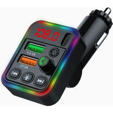 FM-sender Megabilligt Bluetooth FM-L Hetin Autolaturi USB-C RGB Musta
