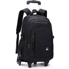 Black Children's Luggage OS Black Kids Boys Rolling Backpack Carry-on Luggage 6 Wheels