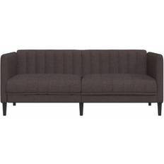 vidaXL 2-sits mörkbrun tyg Soffa 176cm 2-sits