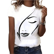 Shein Figure Graphic Round Neck Tee