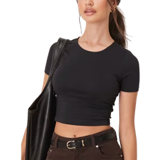 ASOS DESIGN Fitted Crop T-Shirt - Black