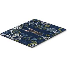 Mouse Pads Caroline's Treasures Blue Flowers Doberman Pinscher Mouse Pad