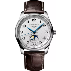 Longines Swiss Automatic Master Brown Leather 40mm Silver