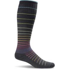 Sockwell Women's Circulator Moderate Graduated Compression Sock - Black Stripe