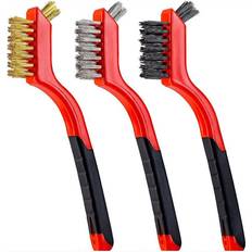 Steel Brushes Greenzech Red 3pcs Wire Set Stainless Steel Brush