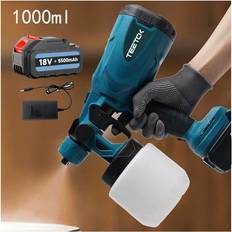 Teetok 1000ML Cordless Paint Sprayer 5.5A Battery Charger