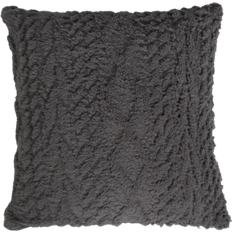 OHS 2 Cable Knit Soft Sherpa Cases Cushion Cover Grey (45x45cm)