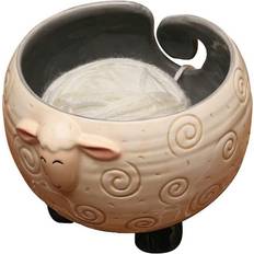 Yarn Holders SEM Sleepy Sheep Ceramic Yarn Bowl 6 W x 4.5 inch H