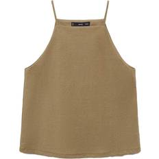 Mango Haut Coton Emmanchures Américaines - Kaki