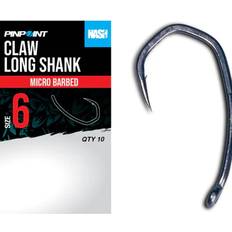 Nash Claw Karpfenhaken mit langem Schaft und Widerhaken r. 2