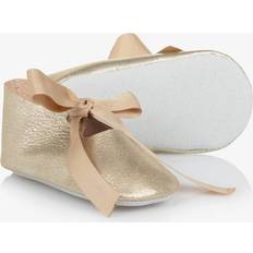 Gold First Steps Children's Shoes Tartine et Chocolat Baby Girls Gold Leather Pre-Walkers - Gold