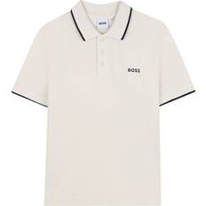 Beige Polo Shirts Children's Clothing BOSS Kids' Cotton Piqué Tipped Polo Shirt