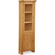 Roseland Furniture Zelah Oak Corner Storage Cabinet 64x190cm