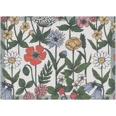 Multifärgade Bordstabletter Ekelund Linneväveri Vildblomster 35x48 cm Multi Bordstablett Multifärgad