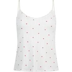 Dame Pyjamasser Hunkemöller Cami Pointelle Lace Heart Undertrøjer - Rød/Hvid