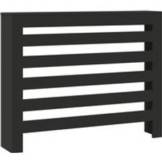 vidaXL Copertura Termosifone Nera 104x20x82 cm Legno Multistrato