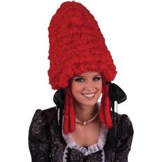 Red Wigs Funny Fashion Pompadour Wig Red Dame Theatre Queen Charlotte