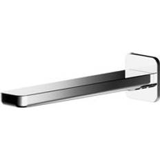 Silver Bath Taps & Shower Mixers Balterley Contemporary Bathroom Square Wall Mounted Bath Spout 50mm Chrome Silver