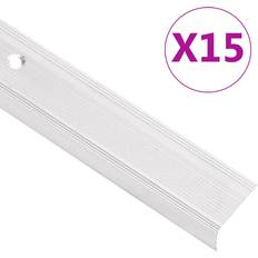 Trappelister 15 Stk L-facon 90 Cm Aluminium Sølvfarvet