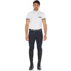 Équipement pour motards Pantalon Équitation Mid Grip Equestro Zeus - Bleu