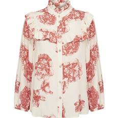 CULTURE Tøj CULTURE Cualexa Bluse - Off White/Red Flower