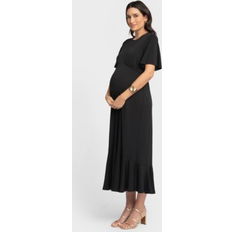 Frill Sleeve Jersey Maternity Dress
