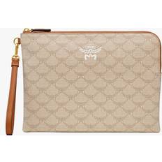 MCM Väskor MCM Himmel Wristlet Zip Pouch In Lauretos - Oatmeal