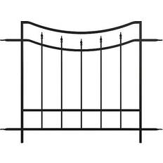 Arched Finial Fence Panel Steel Black Finish