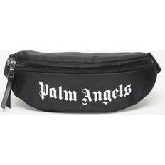 Palm Angels Kids Black Over Logo Belt Bag - Black/White