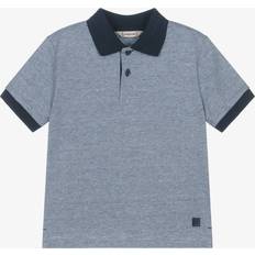 Mayoral Boys Fine Blue Stripe Cotton Polo Shirt - 2 year