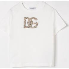 Dolce & Gabbana Girls Rhinestone Dg Logo T-Shirt White