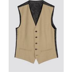 Outerwear FARAH Slim Fit Camel Flannel Waistcoat - Beige