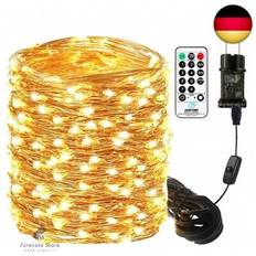 Koppartråd Bowfar 20 m 200 LED Varm Vit Koppartråd Ljusslinga