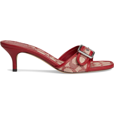 Coach Margot Kitten-Heel Slide Sandals - Ruby