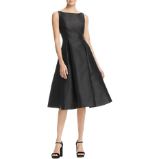 Adrianna Papell Boat-Neck A-Line Dress Black Black