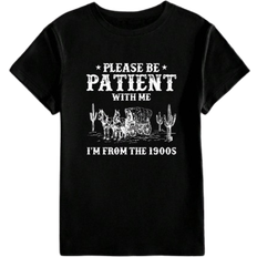 Shein Vintage Style Comfortable Short Sleeve TShirt With Crew Neck