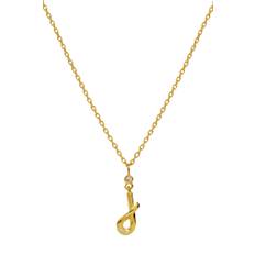 Maanesten Halsband Maanesten Alphabet Necklace J - Förgyllt-Silver Sterling 925