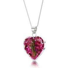 Shrieking Violet Sterling Silver Heather Medium Heart Necklace - Silver