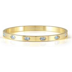 Nomination Armband Nomination Pretty Bangles Gold Blue Oval Crystal Large Bangle - Gold Blue