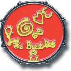 Women Brooches The Beatles Drum Love Pin - Orange/Yellow