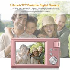 Rosa Kompaktkameror Andoer 3.0-inch TFT Portable Digital Camera 48MP 4K Ultra HD 16X Zoom